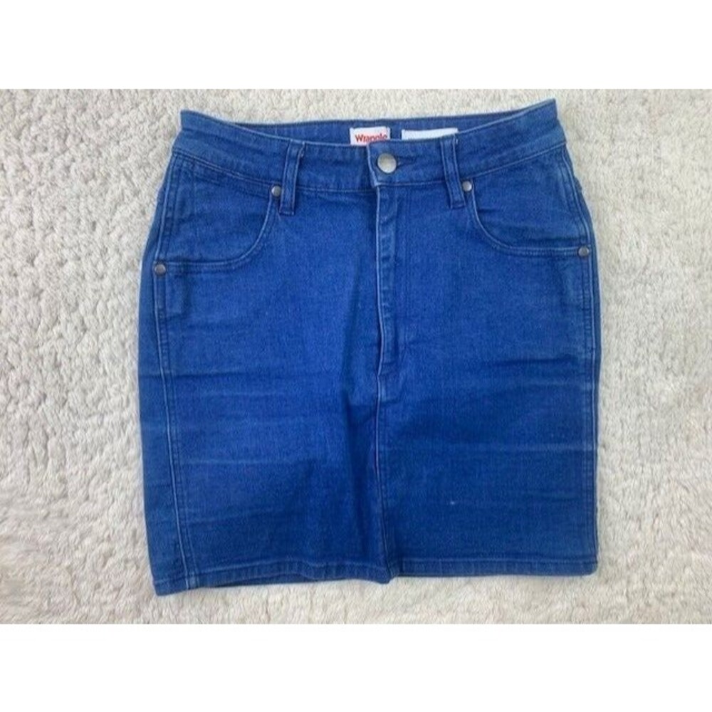 Wrangler Hi Mini Size S Womens Skirt Stretch Medium Wash